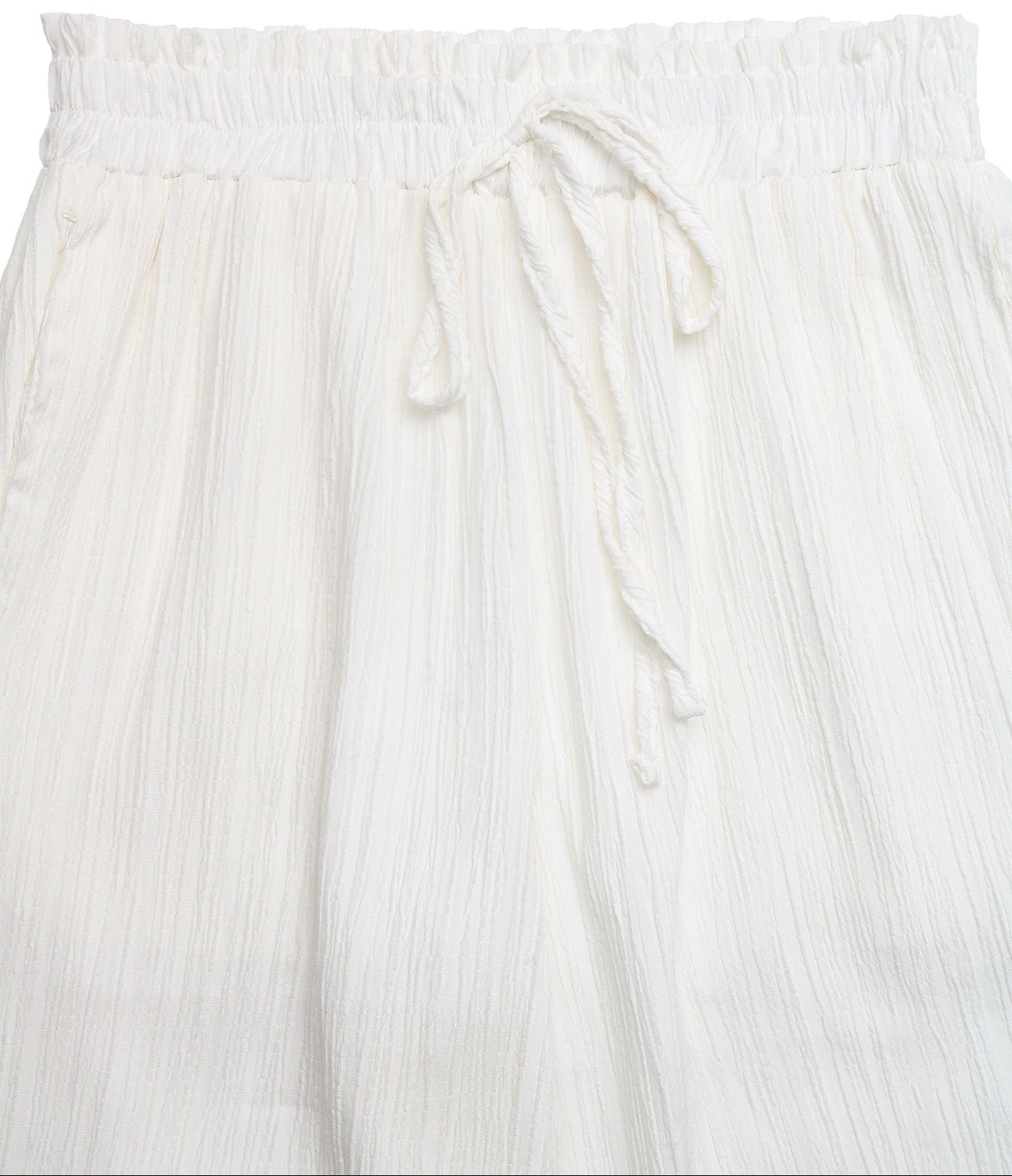 Lace-Trimmed Casual Straight-Leg Pants