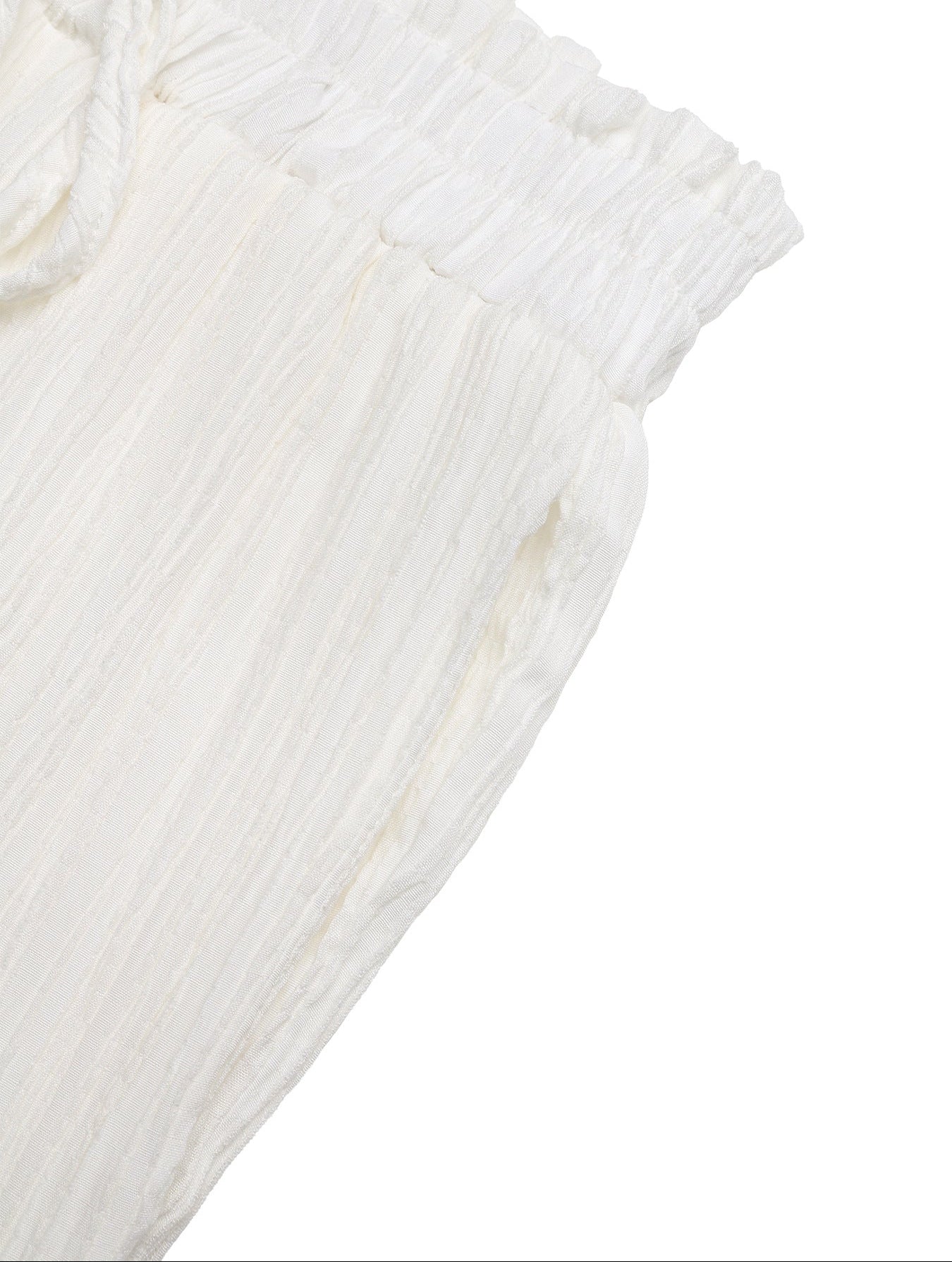 Lace-Trimmed Casual Straight-Leg Pants